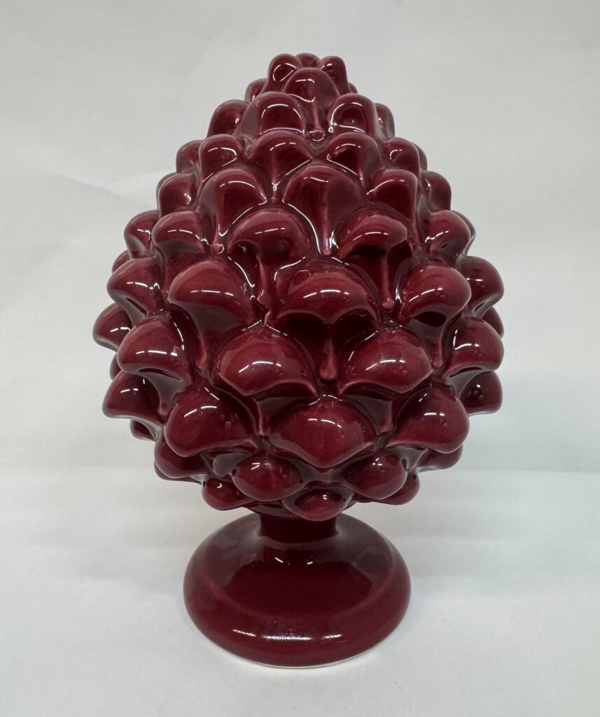 Pigna in porcellana rosso amarena 17x11 cm marchio Palais Royal