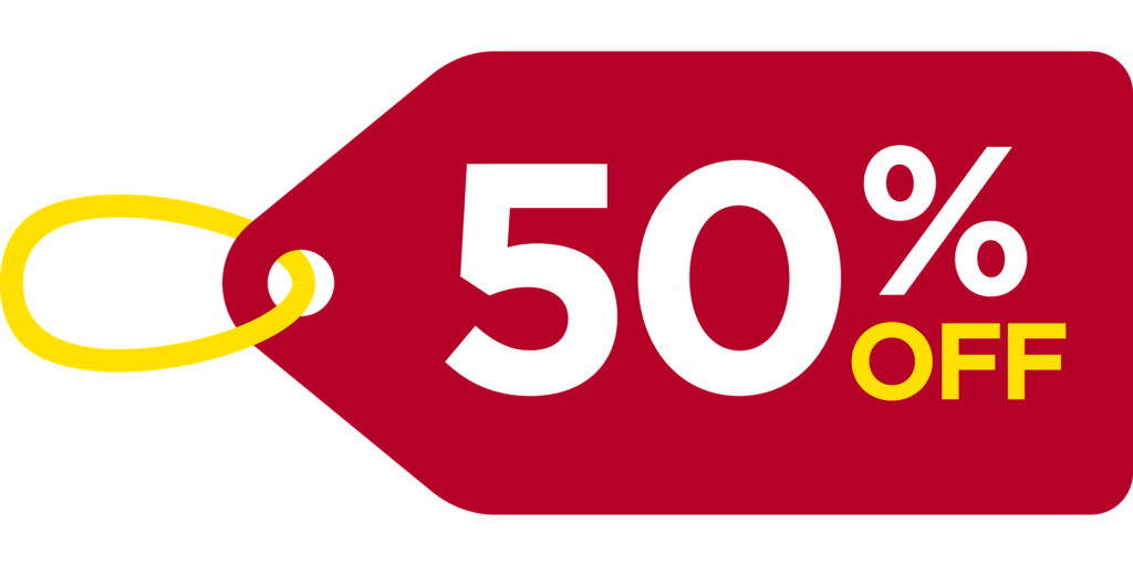 Sconto del 50%